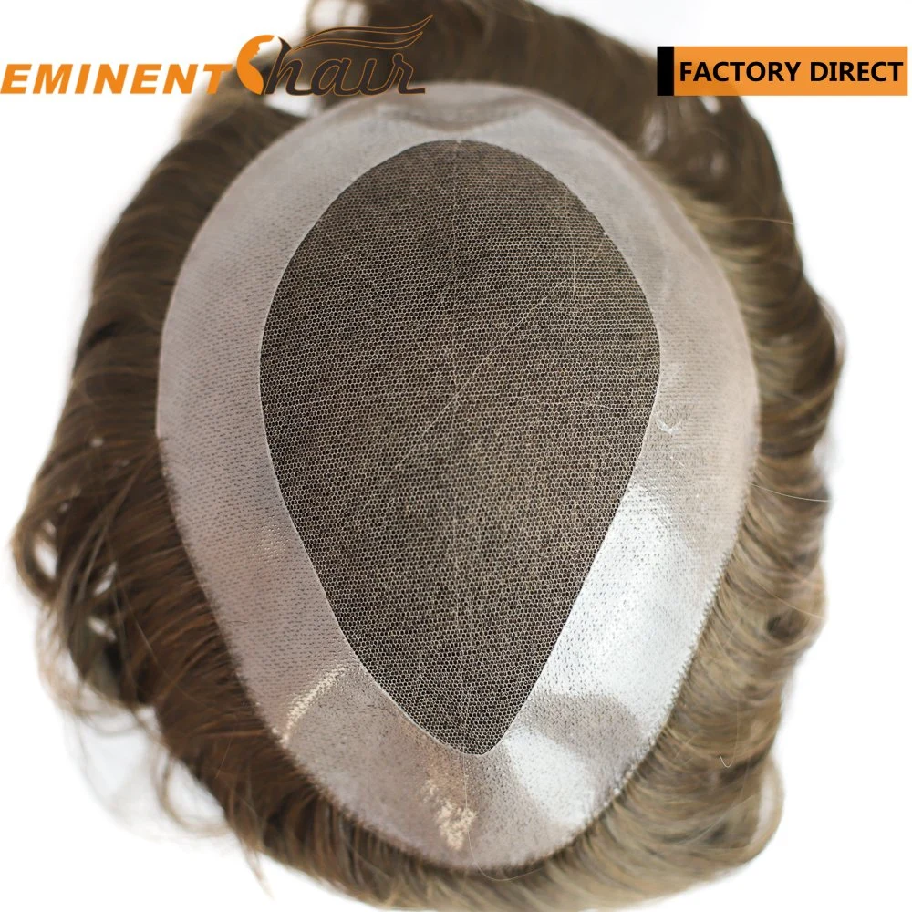 Factory Direct Remy Hair Lace with PU Coated Around Men's Toupee