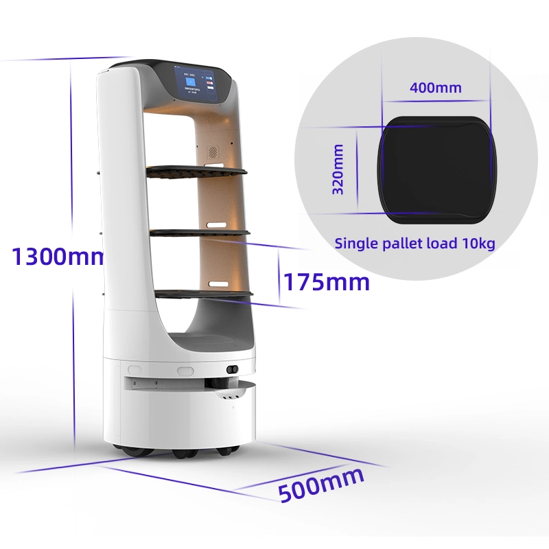 Servicio de entrega de camareros Robot de entrega de comida Robot para servir en restaurantes Carro