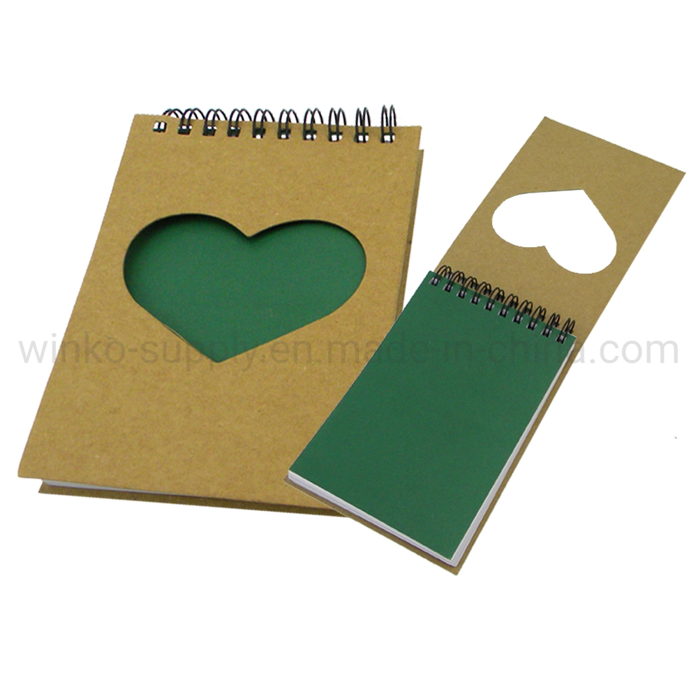 Portable Kraft Hard Cover Paper Circle Day Wheel Spiral Memo Pad for Wholesale/Supplier Stationery