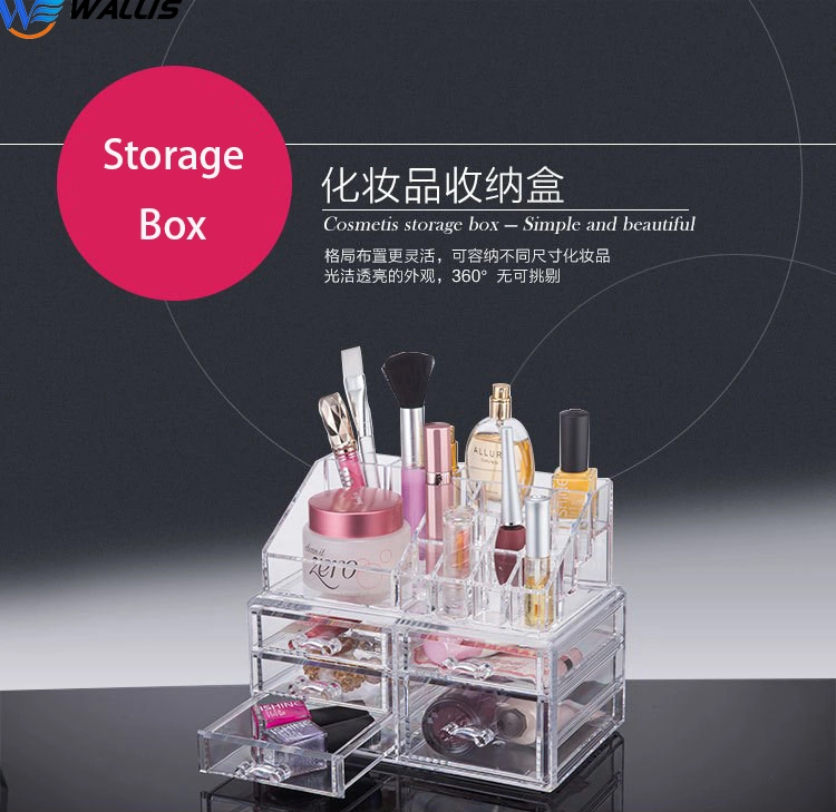 Cosmetic Acrylic Storage Box Free Combination Dressing Table Storage Box Plastic Storage Box