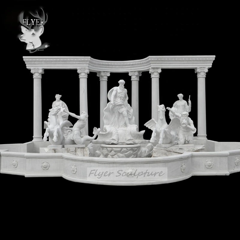 Roman Baroque Style Famous Fontana Di Trevi Marble Fountain for Outdoor Construction