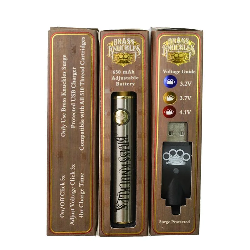 BK Vape Pen Akku Kit 650mAh wiederaufladbare Messing Knöchel Vape Battery Kit Vape Pen