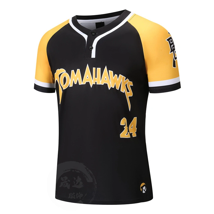 Two Button Softball Jersey Wholesale/Supplier Two Button Baseball Jersey Men Custom Baseball Jersey for Team League