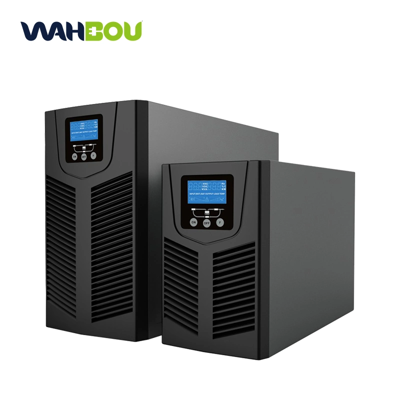 Wahbou UPS de gran capacidad UPS en línea 1kVA 0,9kw Alimentación ininterrumpida Suministrar UPS con 2 años de garantía