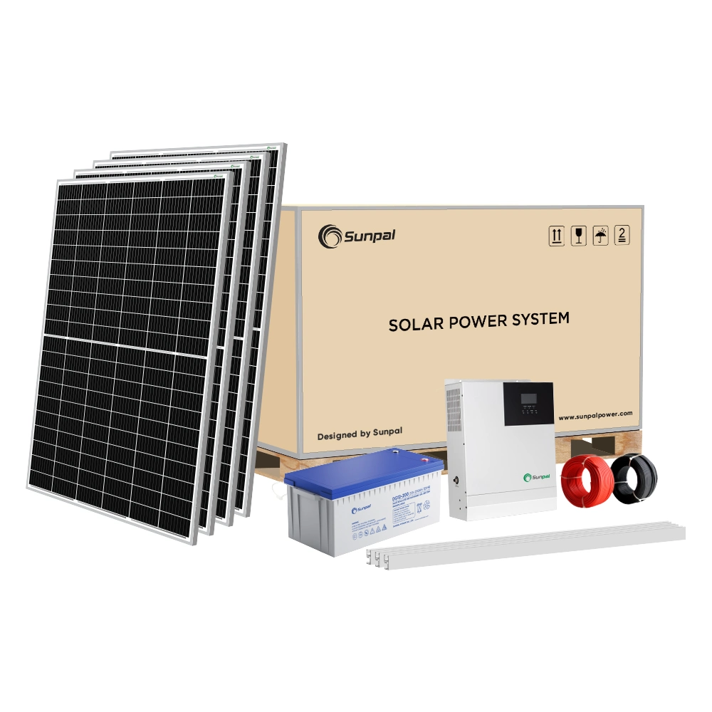 Sunpal fuera de la red Sistema de Energía Solar 230V de 4 Kw 10kVA para Casa de 24 kw Acondicionador de aire