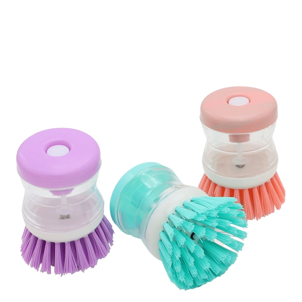 Savon de cuisine distribution de la brosse pour paume lavage de vaisselle liquide savon à brosse Ustensiles de pot avec distributeur nettoyage salle de bain Outils de nettoyage Ci24310