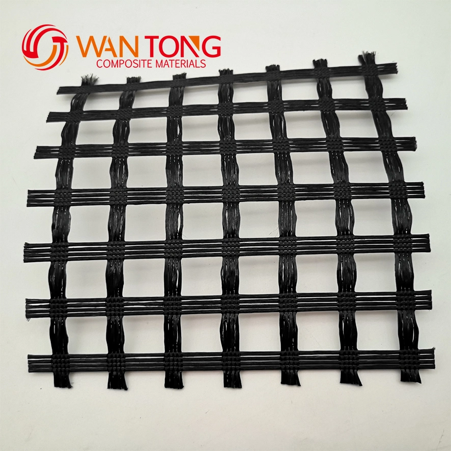 Warp Knitted Polyester Geogrid Used Railway and Water Conservancy