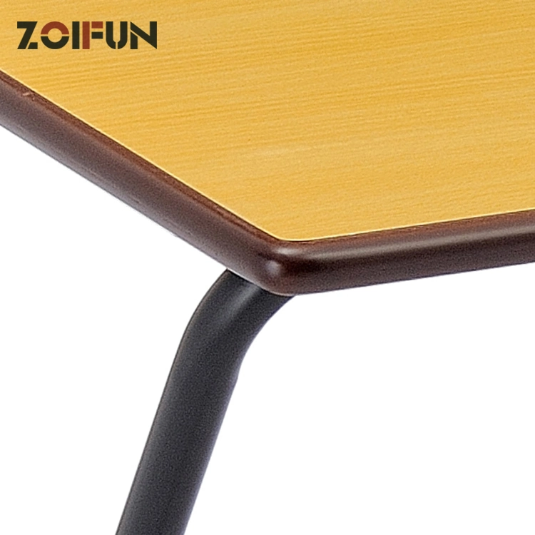 Contrachapado plegable de madera MDF de laboratorio con muebles de agujero de lápiz; tableta flexible de pie para aulas de estudiantes;