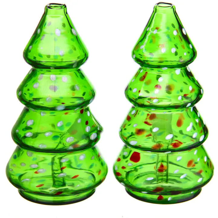 Lit Holiday Tree Glass Smoking Pipe Rig de aceite tubería de humo China Mayorista/Proveedors de los encendedores Hookah