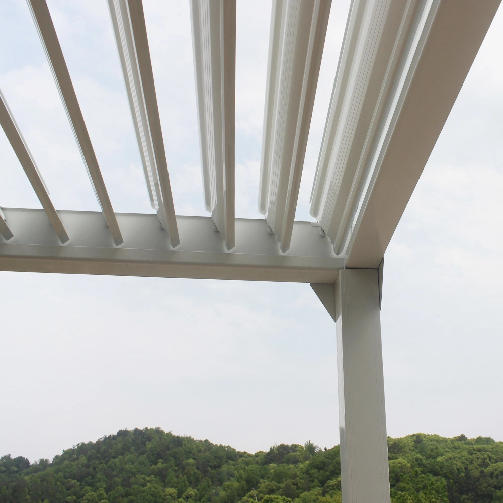 فتحة السقف الخارجية Biotefaring Roof Pergola من الألومنيوم المظلم للماء Gazebo