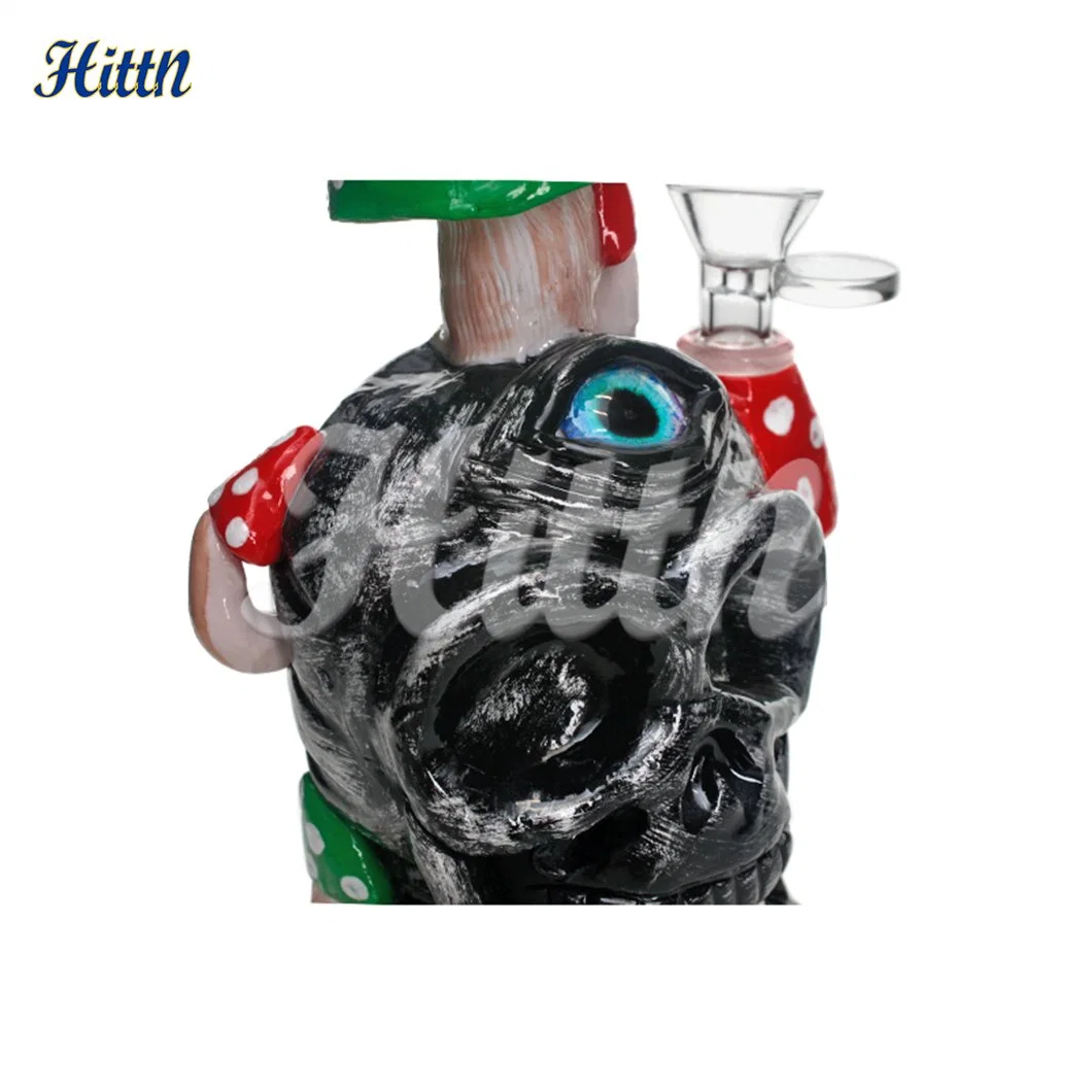 2023 New 8.5 Inches 3D Hand Painting Pipes Honeycomb Perc Water Pipe 14mm Bowl Hookah Shisha Glass DAB Rig Smoking Pipe