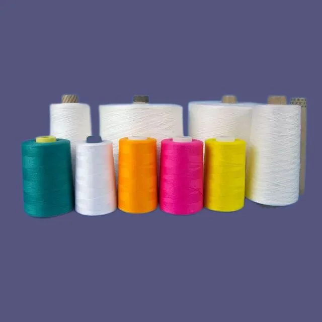 Wholesale/Supplier Raw White 20s/2 100% Spun Polyester Yarn for Jean Sewing Thread