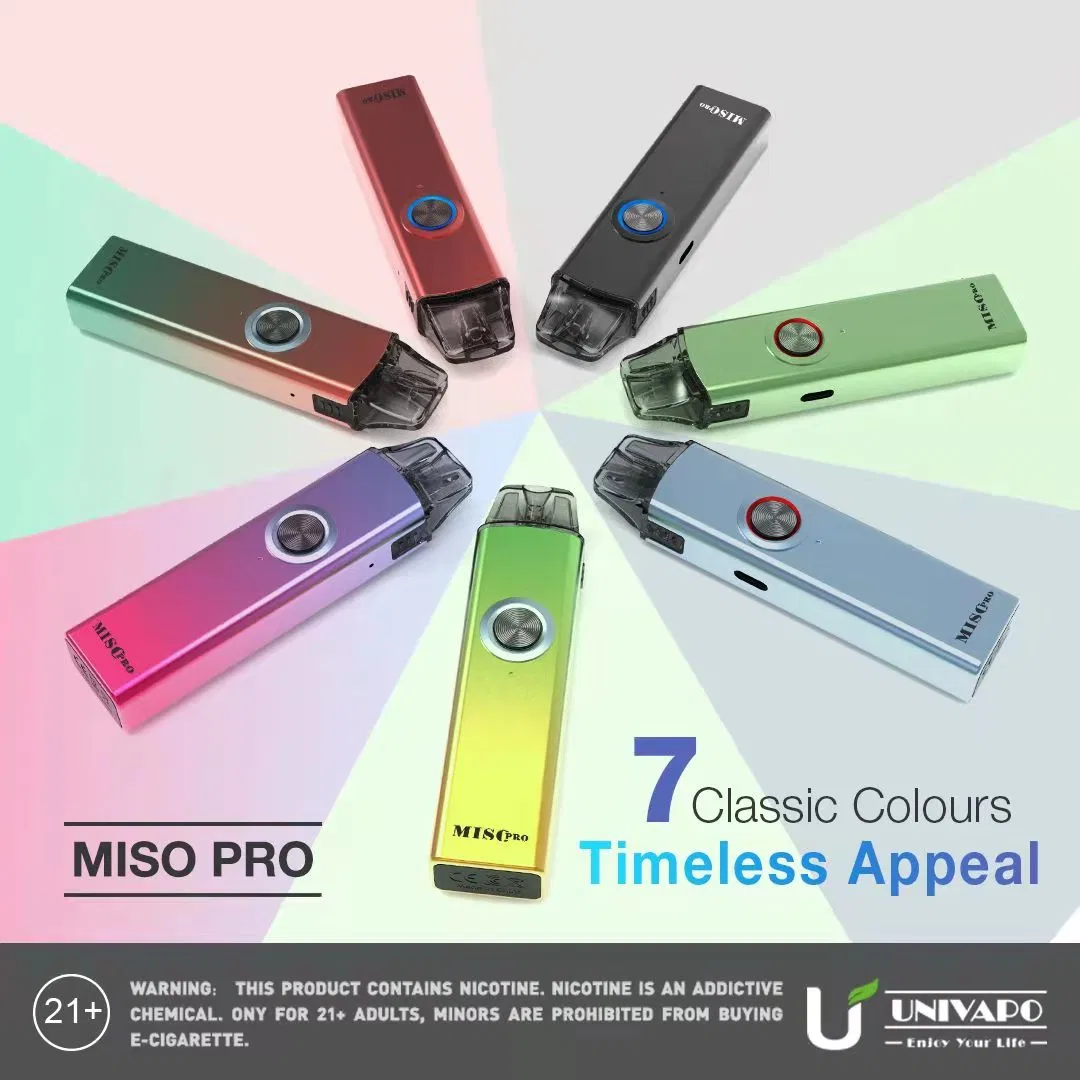 2021 El más reciente Univapo Miso Kits PRO 7colores disponibles desde Univapo Vape Kit Pod