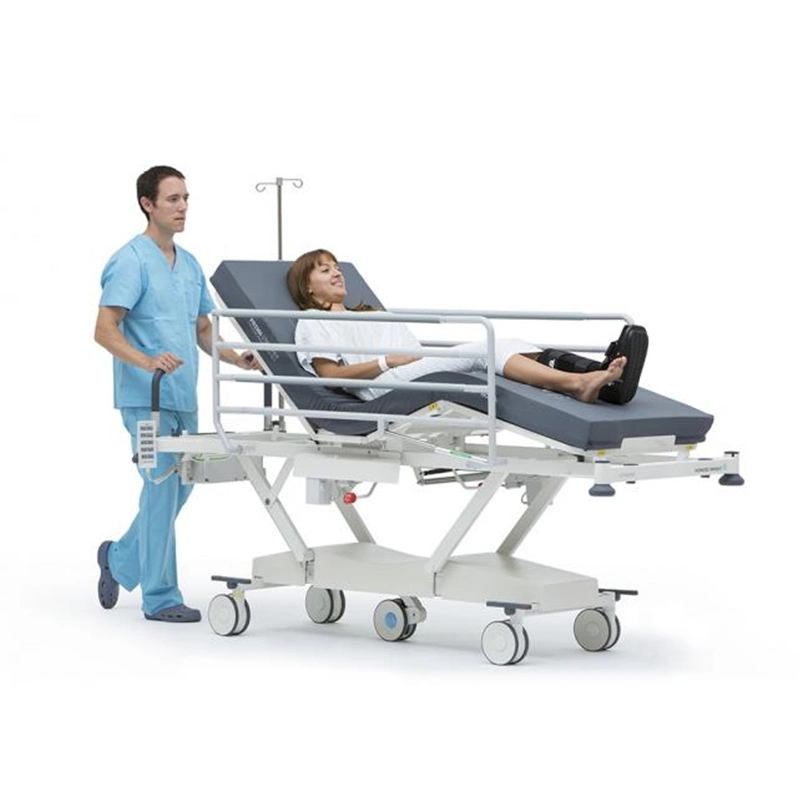 Medical Care Furniture Factory Wholesale/Supplier Good Quality Mobile Hospital Emergency Transfer Bed Patient Theatre Trolley