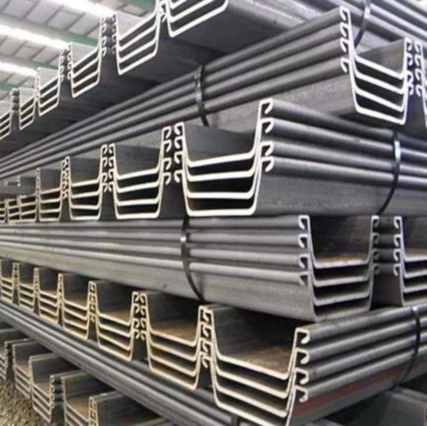 Plastic PVC Vinyl U Z Type 2 4 Retaining Sea Walls Supplier Steel Sheet Piling for Flood Control