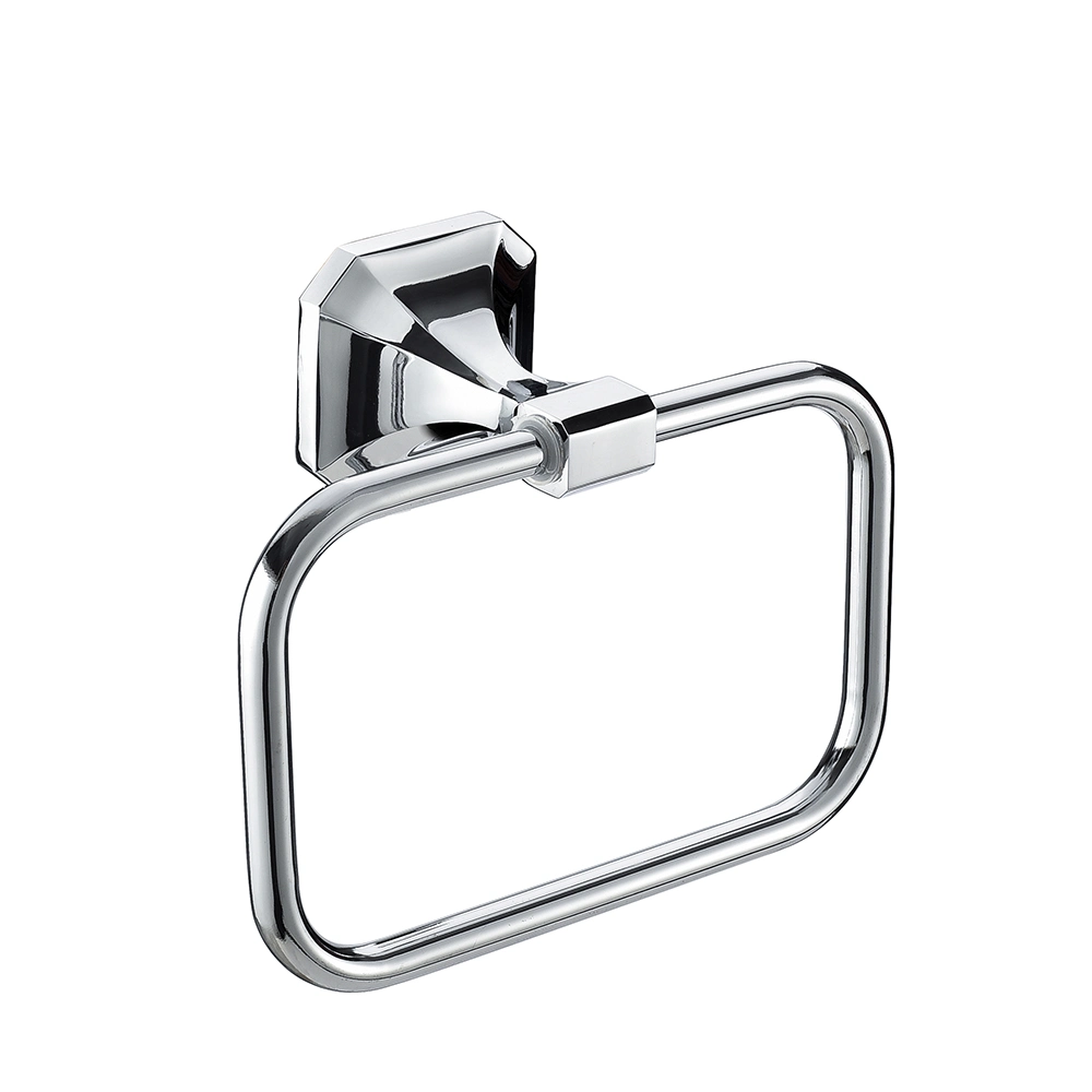 Square Plate Zinc Alloy Chrome Bathroom Accessories 6PCS Unique Bath Hardware Set