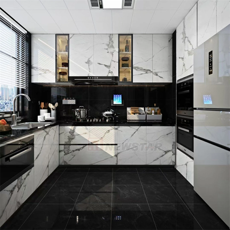 Newstar Italy Carrara White Quartz Household Kitchen Dining Table Countertop Hotel Apartment Kitchen Countertop