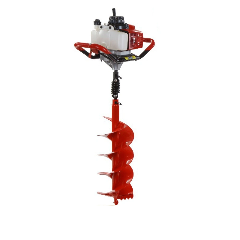 2-Stroke 3.2HP Gas Powered Auger Post Hole Digger, Earth Auger with 3 Drill Bits 4" 6" 8" and 12" Extension Rod