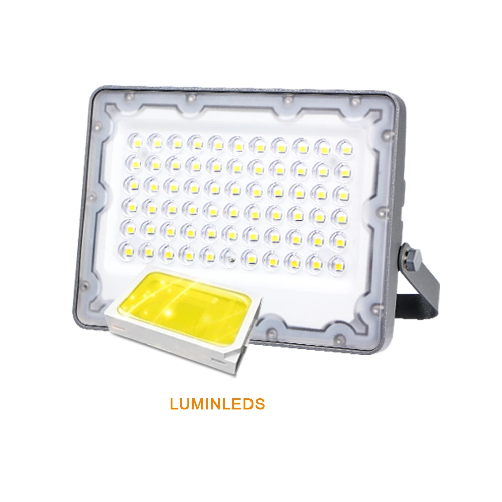 LiFePO4 Battery 60W Rechargeable Solar Powered Floodlight LED Flood Lights with CCTV Camera