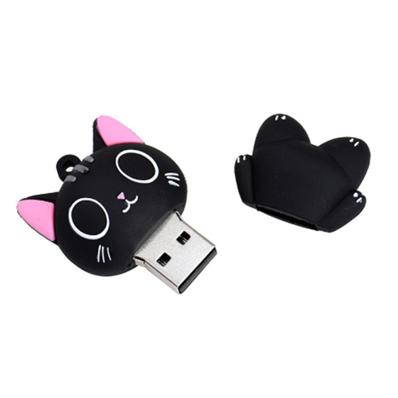 Cartoon Black Pet Cat Artículos promocionales USB Drive USB Stick Unidad flash USB para regalo