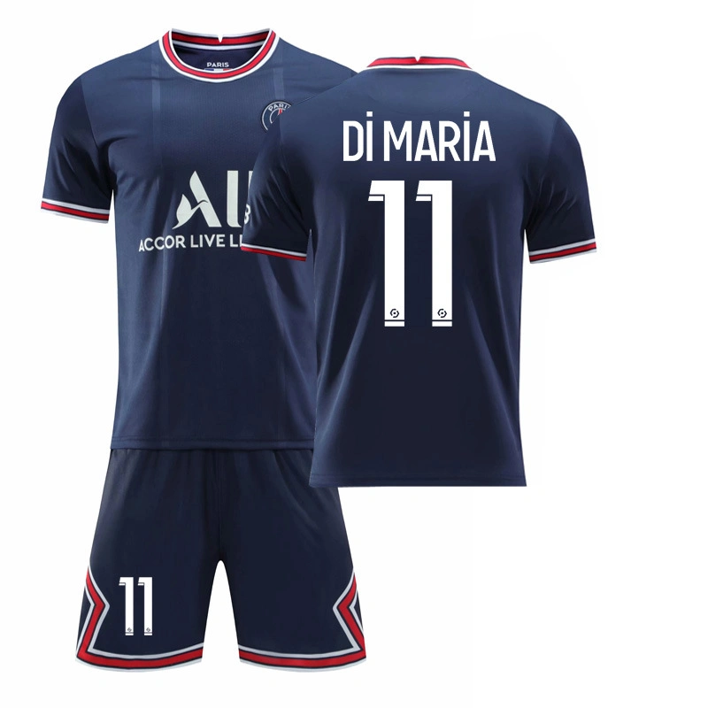 2021-2022 New T Shirt Paris Home No. 30 Messi Clothing No. 7 Mbappe Clothes No. 10 Neymar Football Jersey with Socks