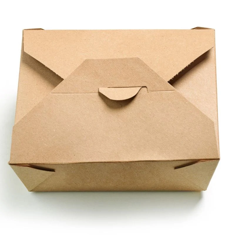 Disposable Non Window Kraft Paper Deli Boxes 20cm