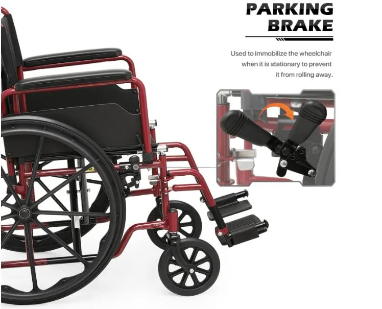 Cromado personalizado Plating Nueva Fibra de carbono Wheelchairs Transporte eléctrico plegable Silla de ruedas Bme4611