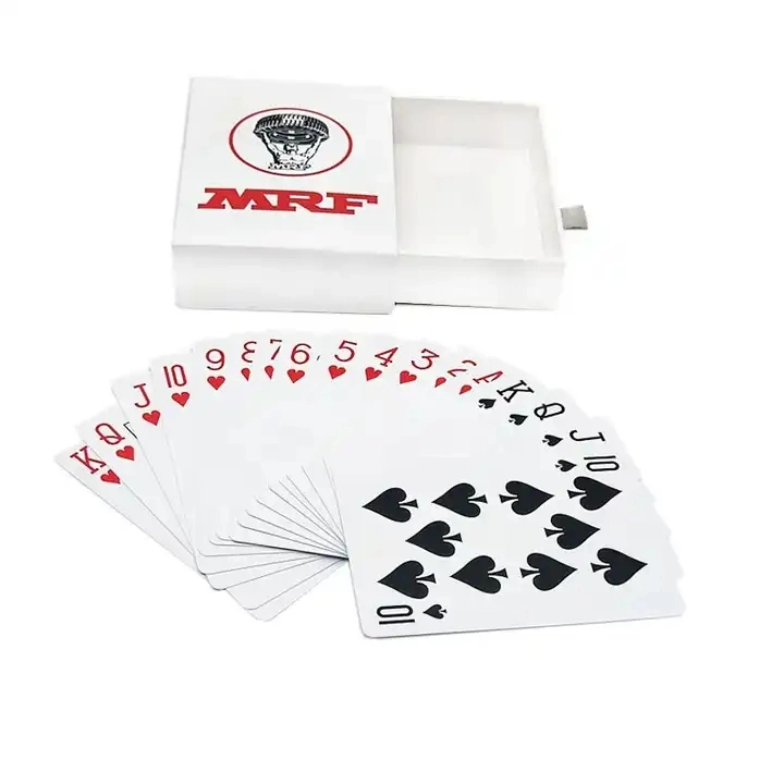 Bayaya OEM impresión personalizada Tarjeta de Póquer plástico impermeable Alta calidad Jugar a las cartas con la caja de cajón