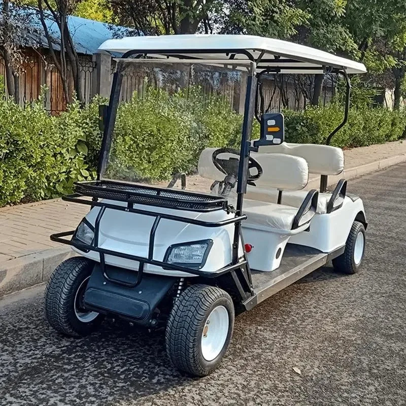 2023 Popular Sport 4 Seat 6 Seater 4/5kw Side by Side Electric Golf Cart, Cheap Adult Farm 4X2 off Road Golf Car with 2-Point Seatbelt