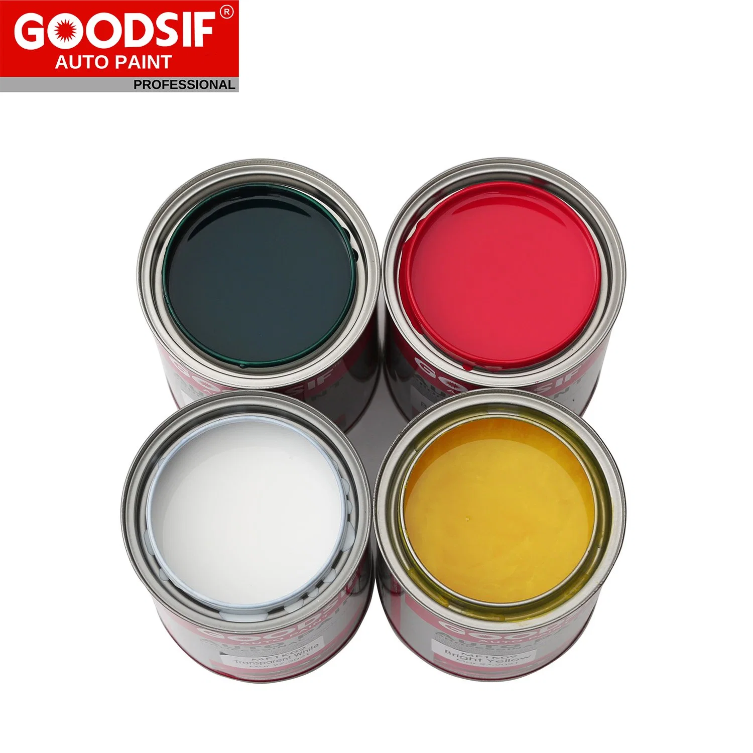 Goodsif Auto Paint Factory Direct Wholesale Price Noir argent couleur Peinture automobile de base avec kit de vernis 2K