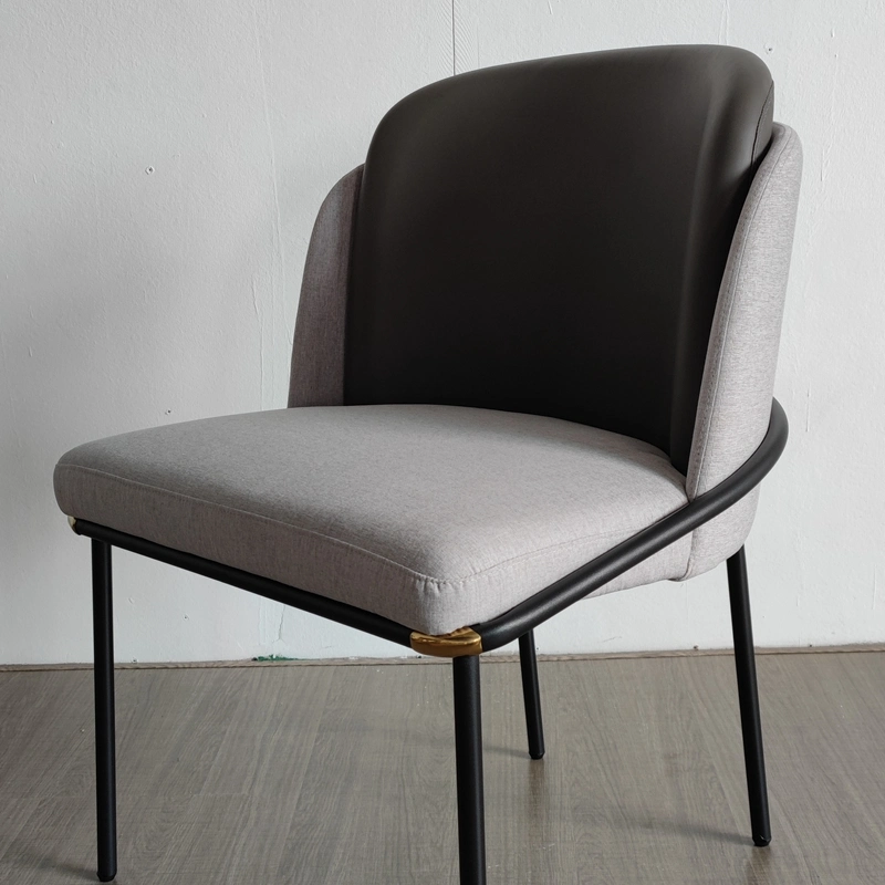 Новая современная серый кожаный стул для отдыха столовая мебель отель обеденный стул