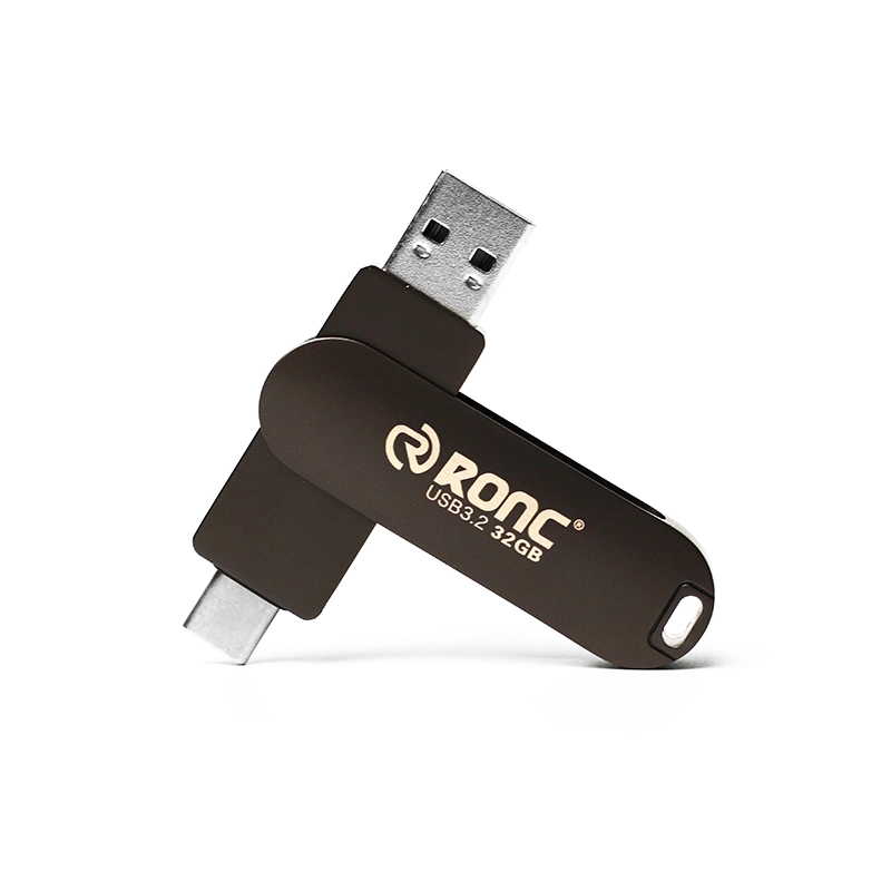 Metal OTG Tipo C 2 en 1 OTG USB C 32GB 64GB 128GB 256GB Unidad Flash U disco memoria de logotipo personalizada Palo