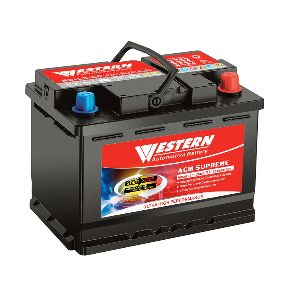 12V60ah AGM Start Stop Car Battery Jump Start Auto Starter Battery