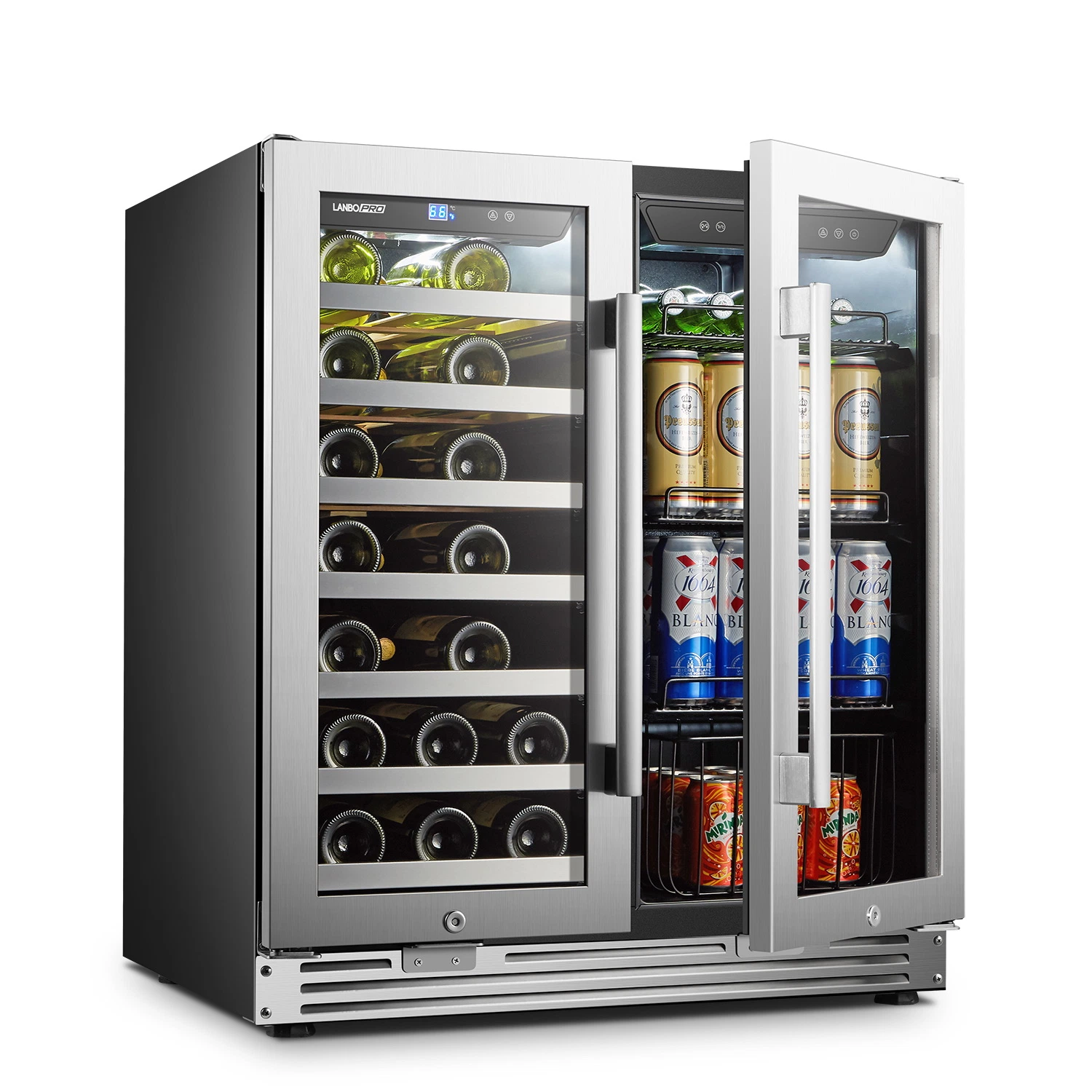 Usf-66b Side by Sidy Wine Cooler/Wine Fridge/Beverage Cooler/Wine Cabinet