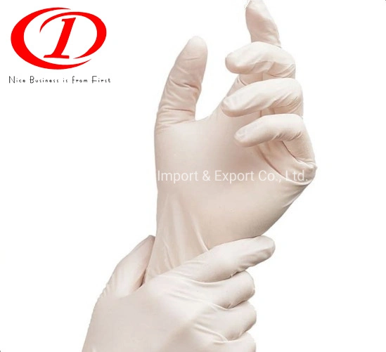 Wholesales Disposable White Powdered Latex Glove DFCO-020