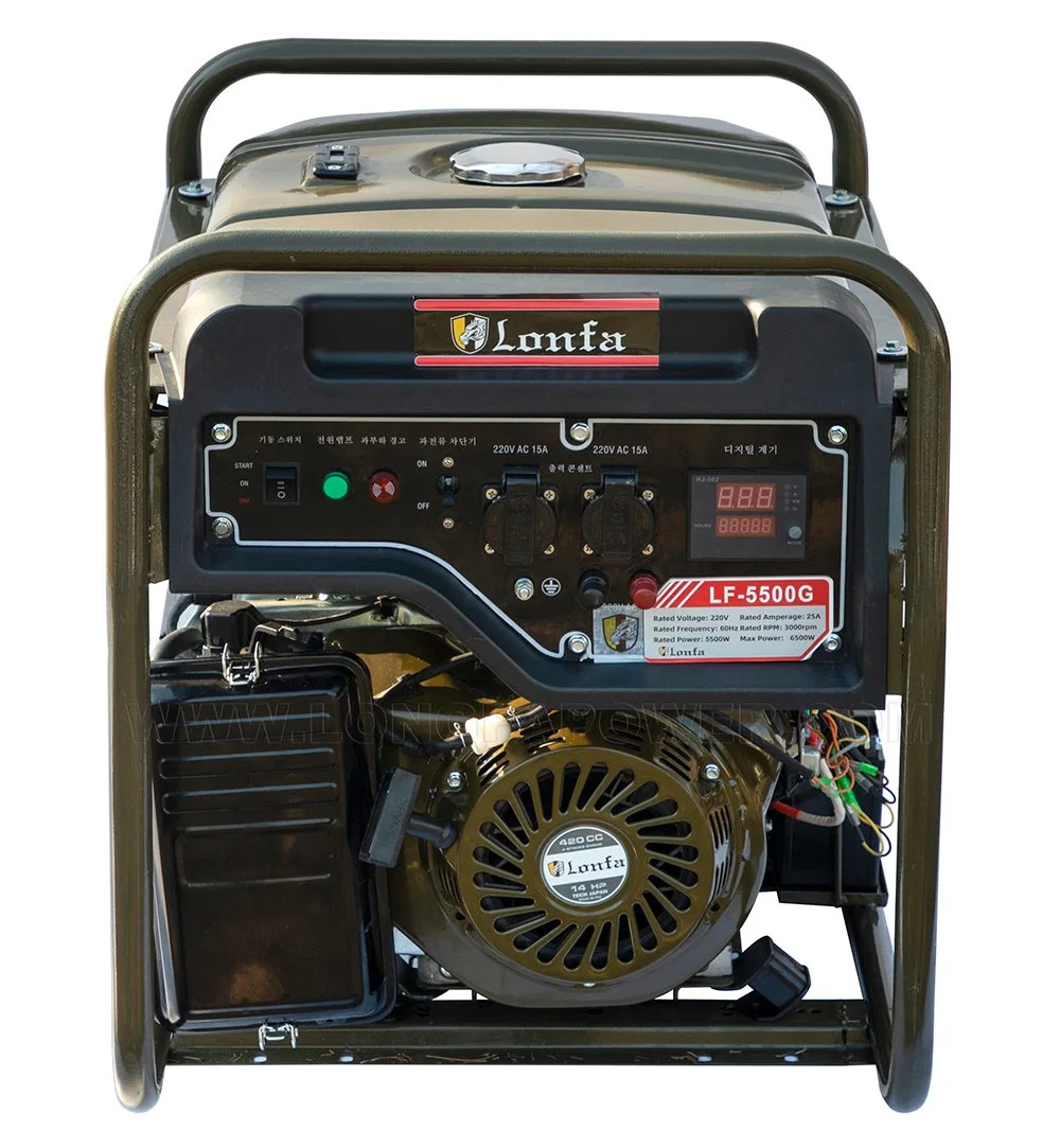 2kw 2kVA 3kw 3kVA 4kw 4kav 5kw 5kVA 6kw 6kVA 7kw 7kVA Power Silent Portable Petrol Gasoline Generator with Ohv 4 Stroke, Air-Cooled, Single Cylinder Gas Engine