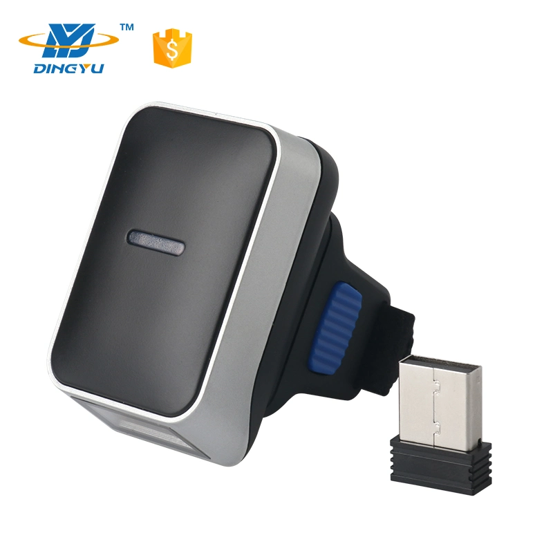 2D 1D Mini Wireless 2.4G Escáner Escáner de códigos de barras de códigos de barras Bluetooth portátil