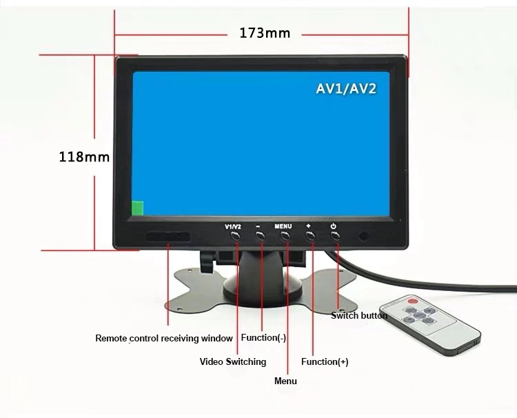 7" Screen Rear View Bus Car Monitor for Vehicle