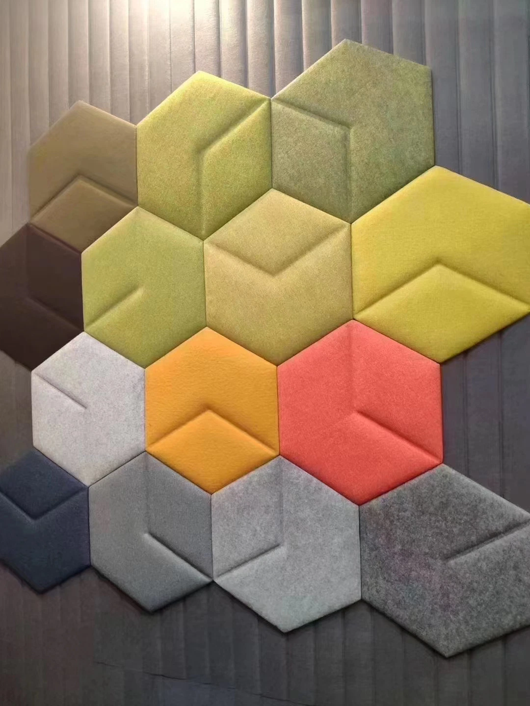 Hexagon Pet Fiber Panel for Wall Decoration