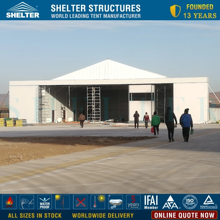 Prefab Removable Aluminum Structure Aircraft Hanger with Full Open Sliding Door