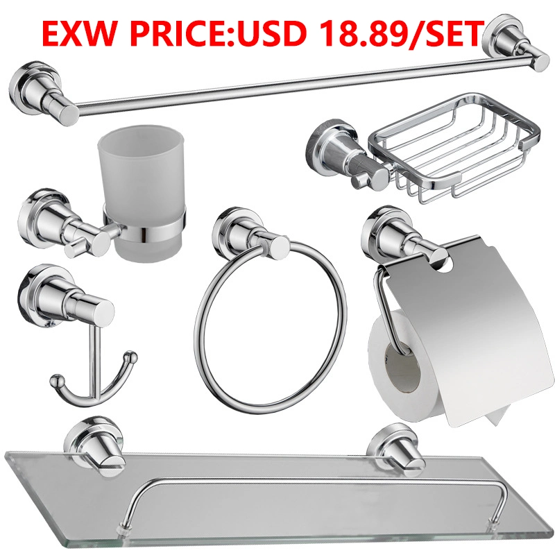 Quality Assurance Zinc Alloy Base 304 Stainless Steel Pendant Bathroom Washroom Lavatory Wall Mounted Accessories