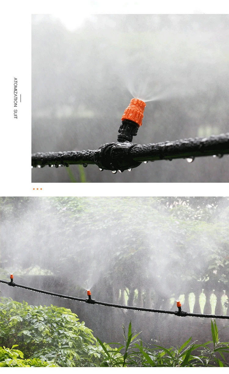 16L Digital Timer Socket Garden Irrigation System Black 6m~18m Garden Pump Water Mist Spray System