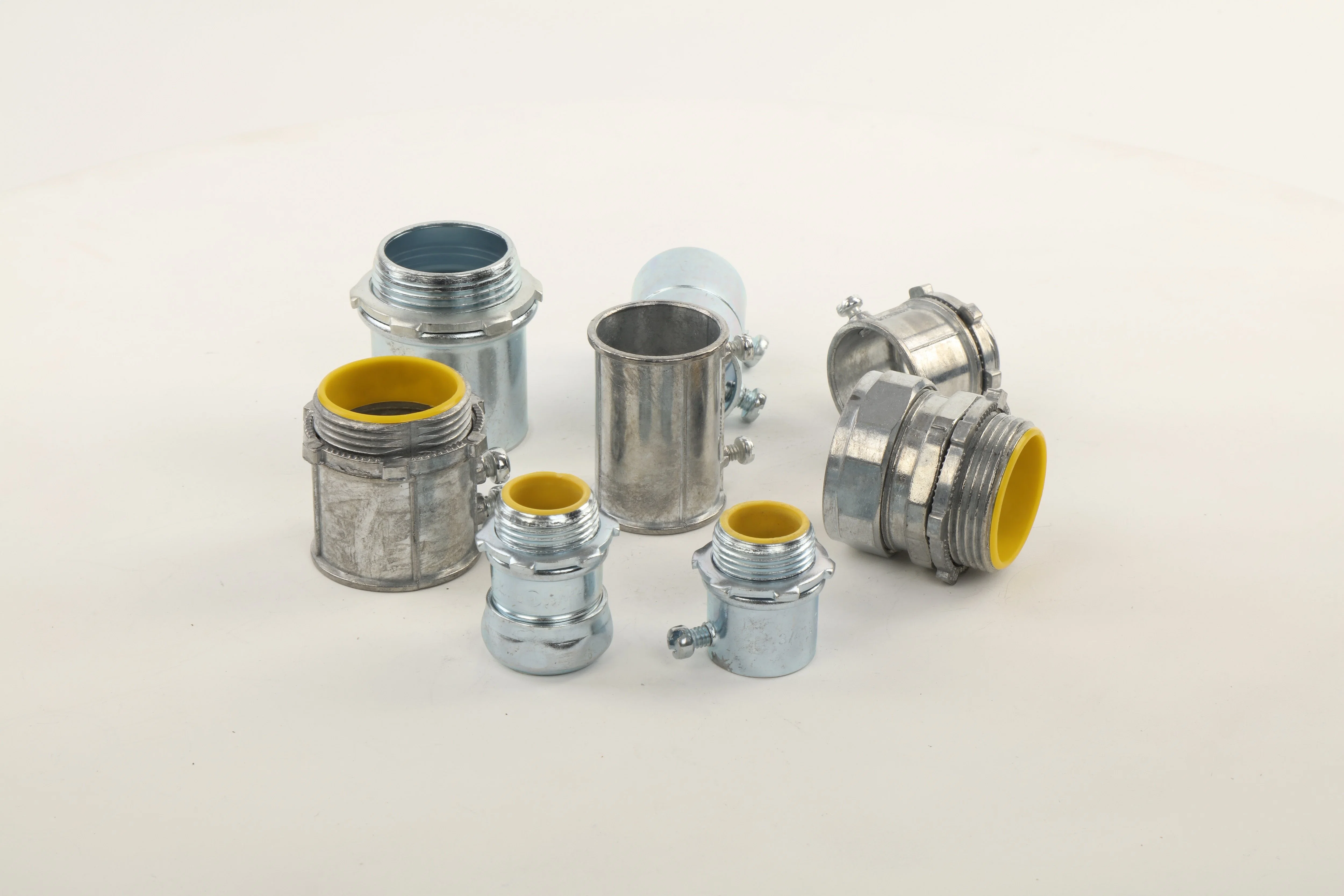 IEC 61386 Steel Pipe Fitting EMT Connector Compressioin with High quality/High cost performance 