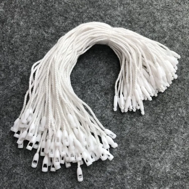 Factory Degradable Reusable Plain Generic Lock Small Rope Garment Plastic Etiquetas Seal Waxing Hang String Tag and Garment Accessories Clothing Label (7260)