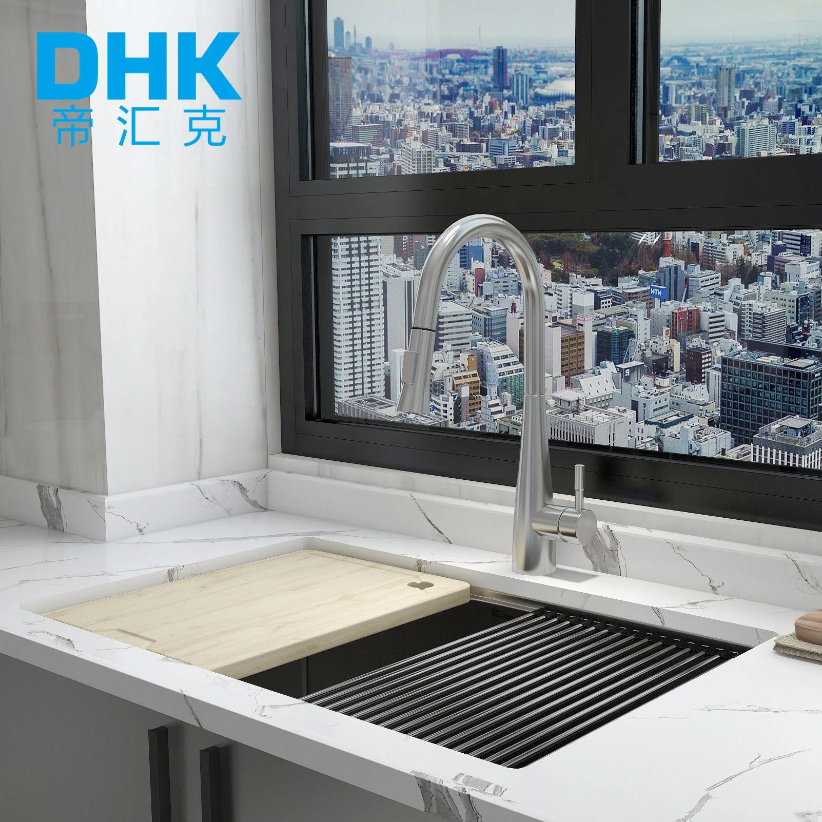 Upc Commercial Sanitary Ware Modern Cheaper Price Stainless Steel Brushed Deck Mounted Pull out Kitchen Faucet