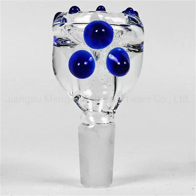 New Design Hookah Shisha Transparent Glass Blue DOT Downstem Glass Bottle Smoking Pipe