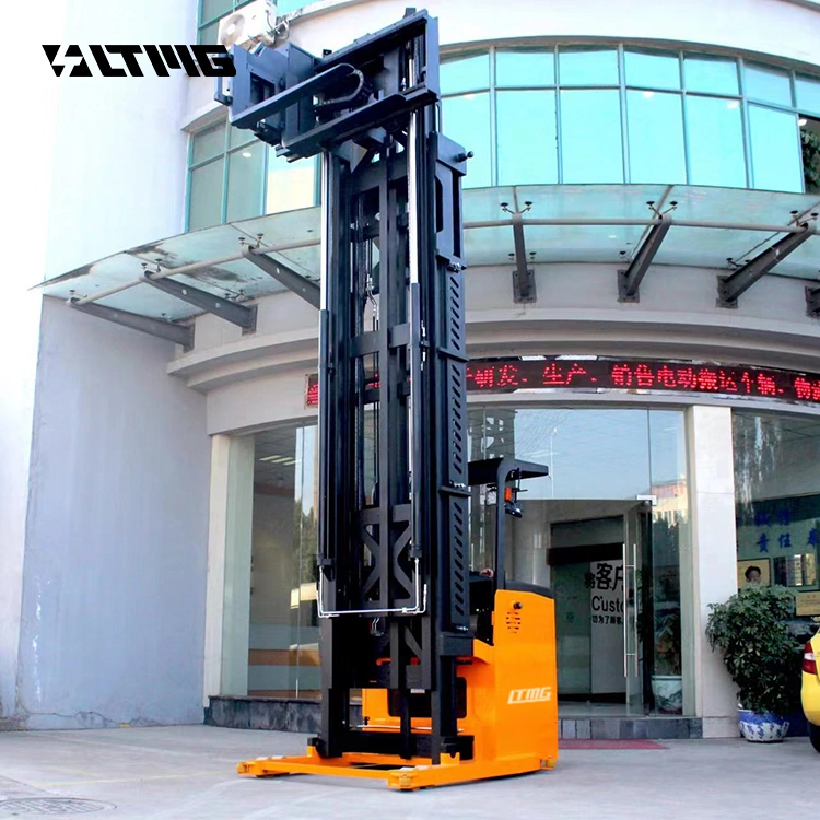 Ltmg Brand Four Way Electric Reach Truck Counterbalance Pallet Stacker 1500kg Electric Reach Truck with Curtis AC Controller