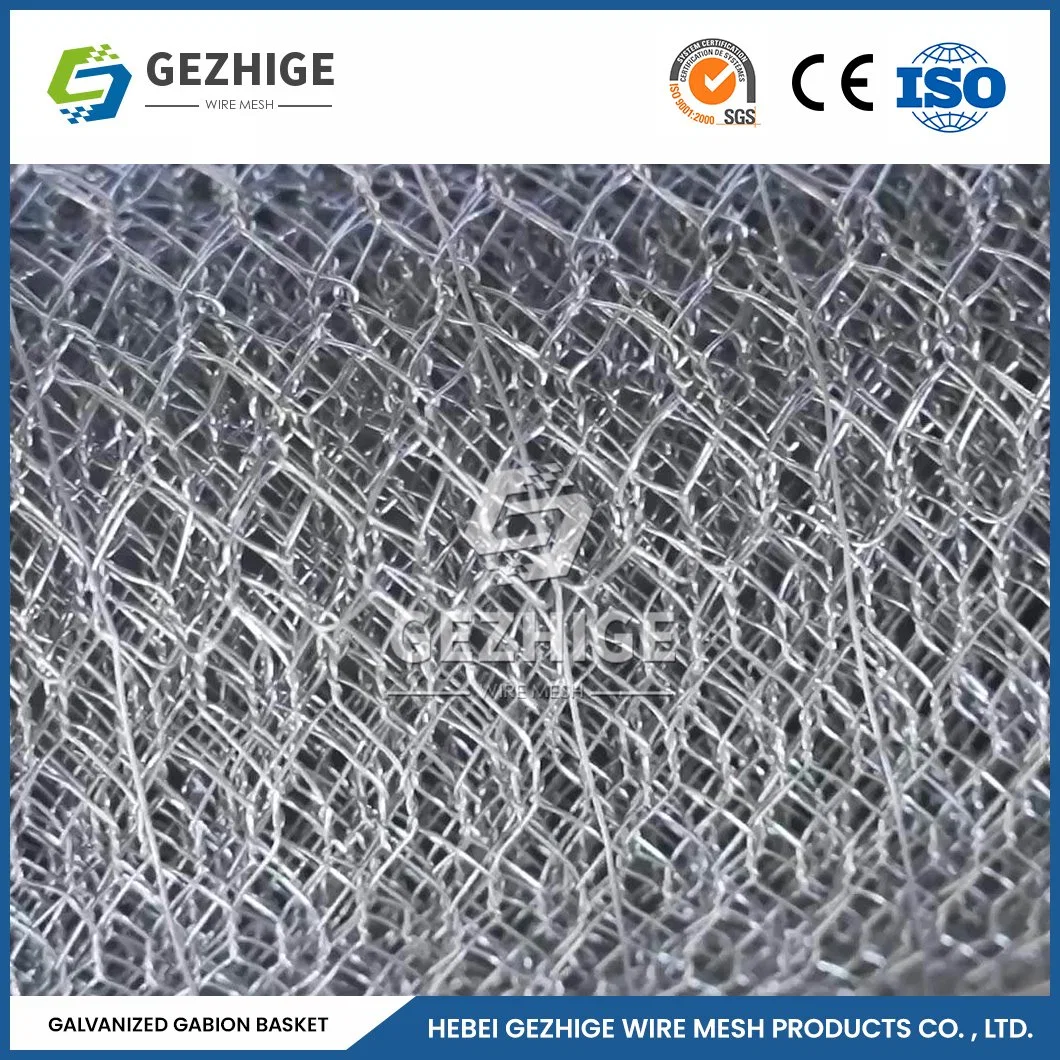 Gezhige 100X150 mm Landscaping Rock Cages 2.0-4.0mm Wire Thickness PVC Gabion Mesh Galvanized Gabion China 2.0*0.5*0.5m Hot Dipped Galvanized Gabion Basket