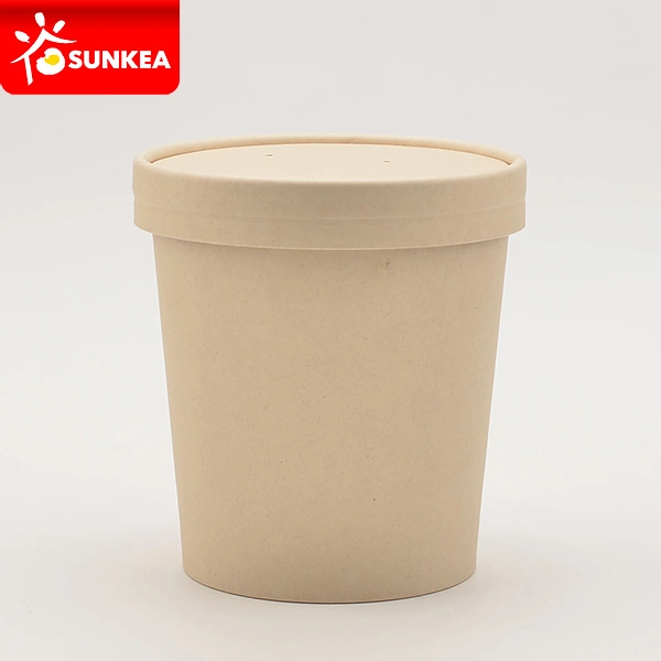 Wholeale Disposable Take Away Food Grade Customized Printing High quality/High cost performance  Biodegradable Bamboo Pulp Paper Noodle Box