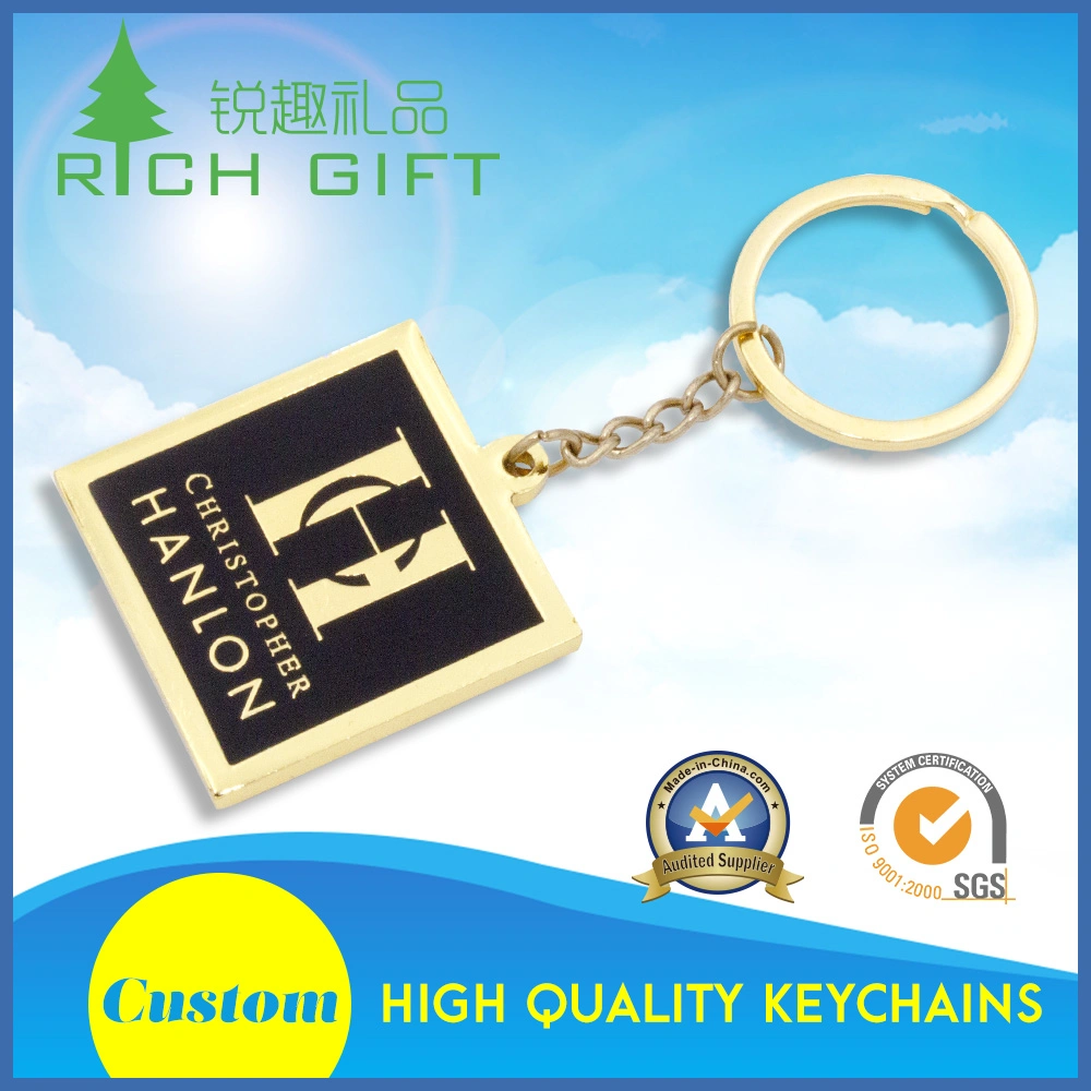 Cheap Wholesale/Supplier Custom Metal Gold Plated Car Parts License Number Plate Keychain for Decoration